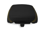 Console Lid Armrest Cover for Hyundai Kona (2018–2020) Carbon Fiber Yellow Stitch
