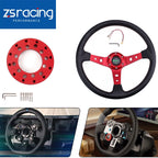 14" Red Steering Wheel + Adapter Plate for Logitech G25 G27 G29 G920