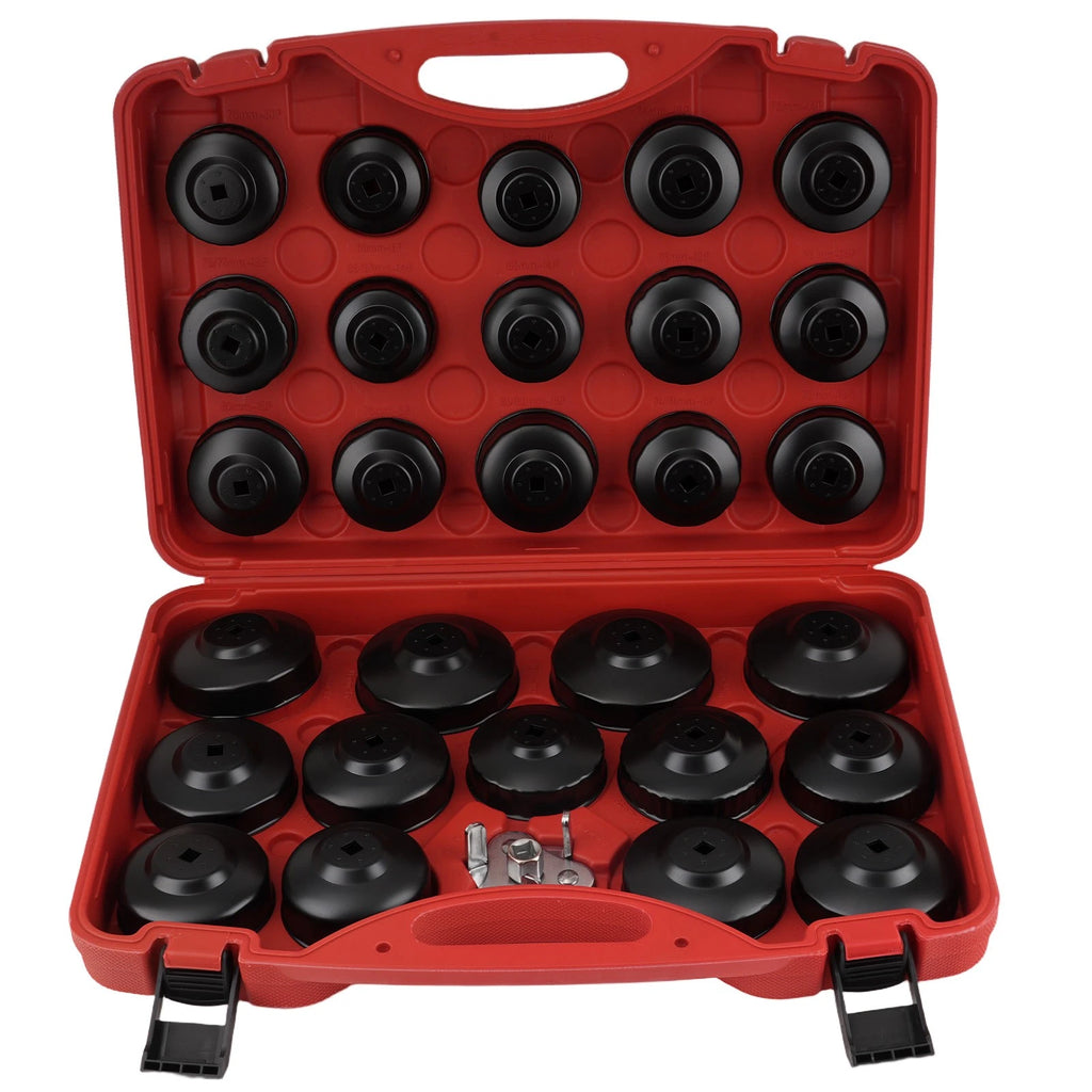 30PC Oil Filter Socket Kit for Vehicle (Auto Removal Tool Set)