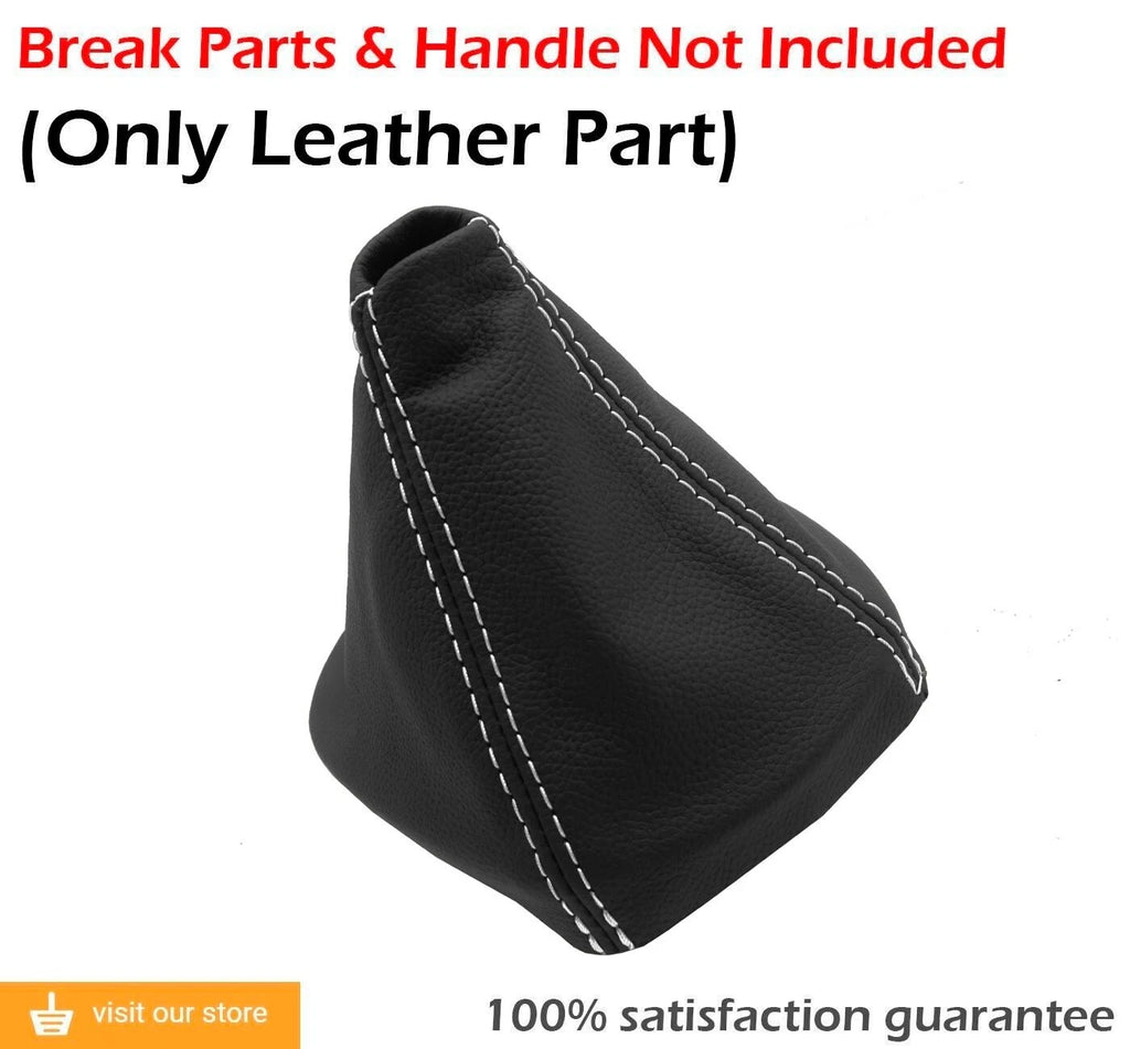 Leather Manual Shift Boot for BMW M3 Z4 E85 E86 (2003–2008) White Stitch
