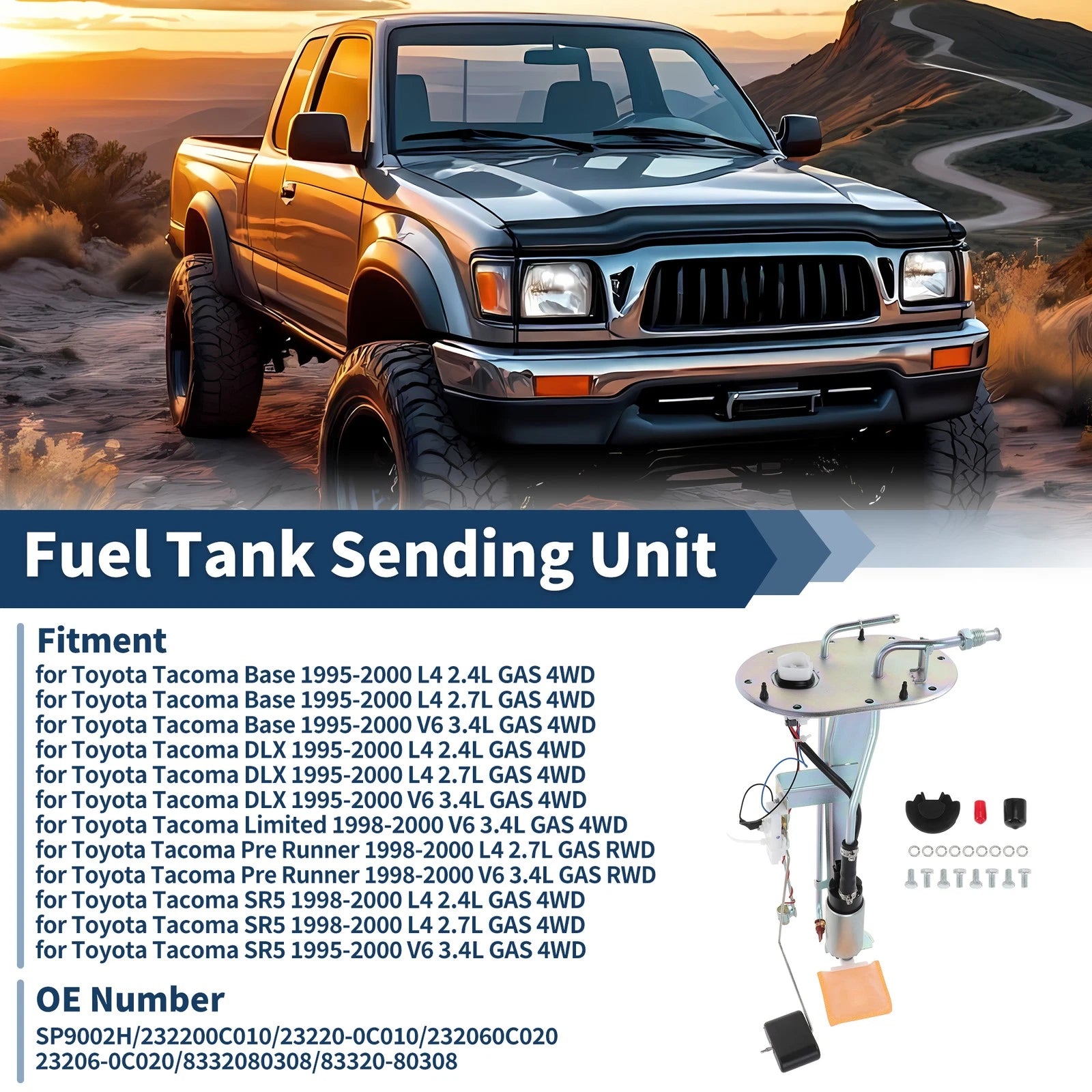 Fuel Pump Tank Sending Unit for Toyota Tacoma (1995–2000) No.SP9002H/232060C020