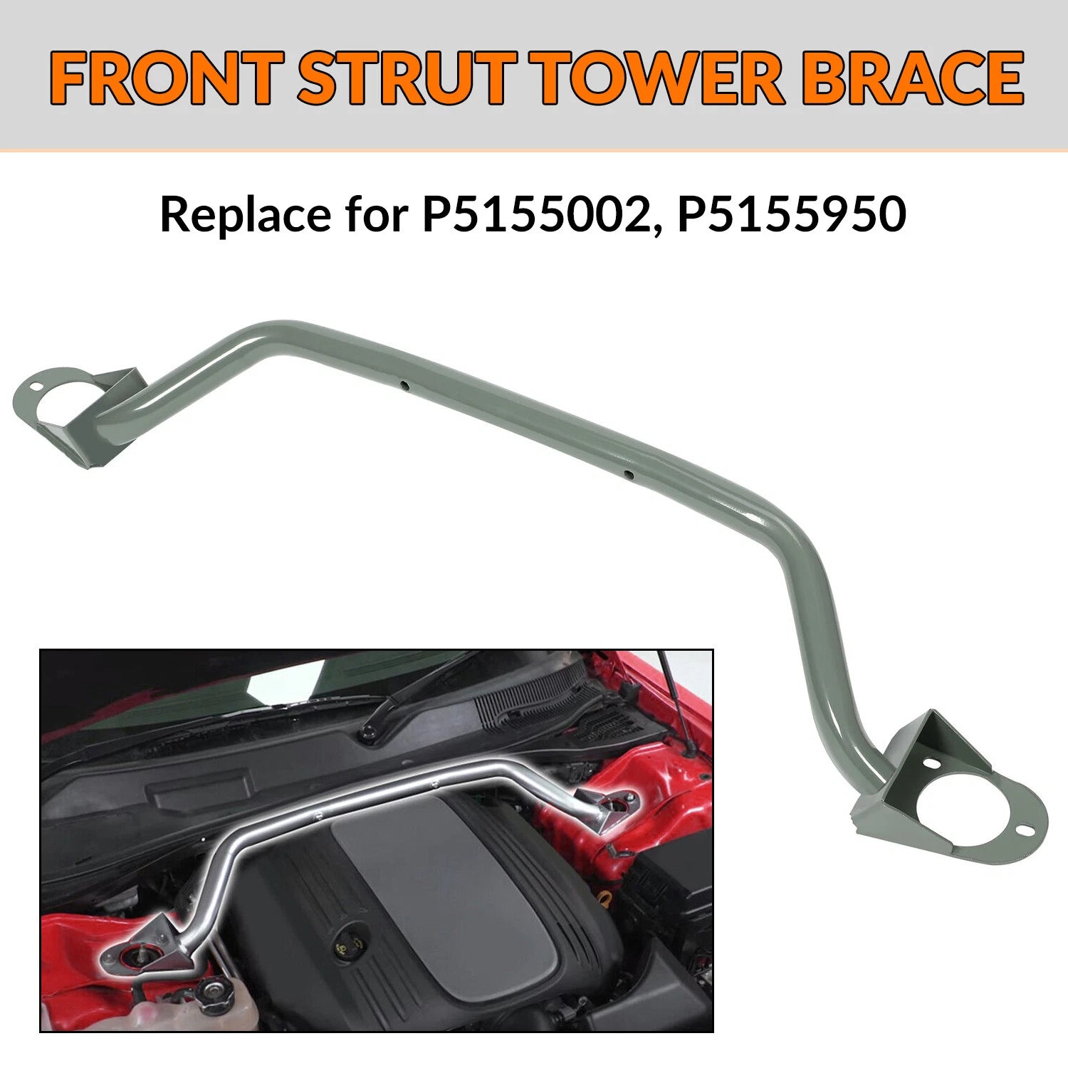 Front Strut Tower Brace for Dodge Charger Challenger Chrysler 300 (2006–2023) # P5155950