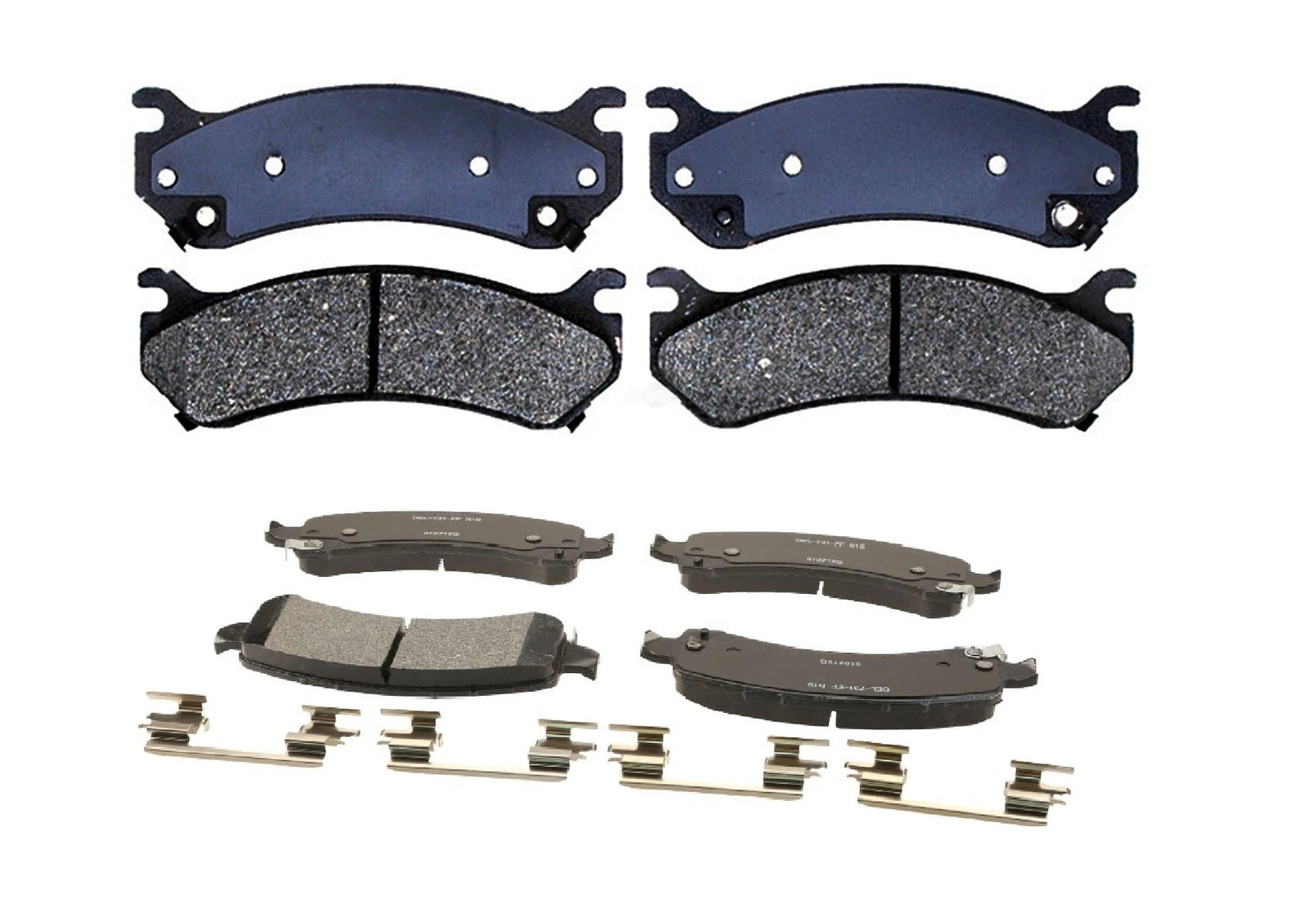 Set of 4 Brake Pads for Chevy Express GMC Savana 1500 (2003–2023)