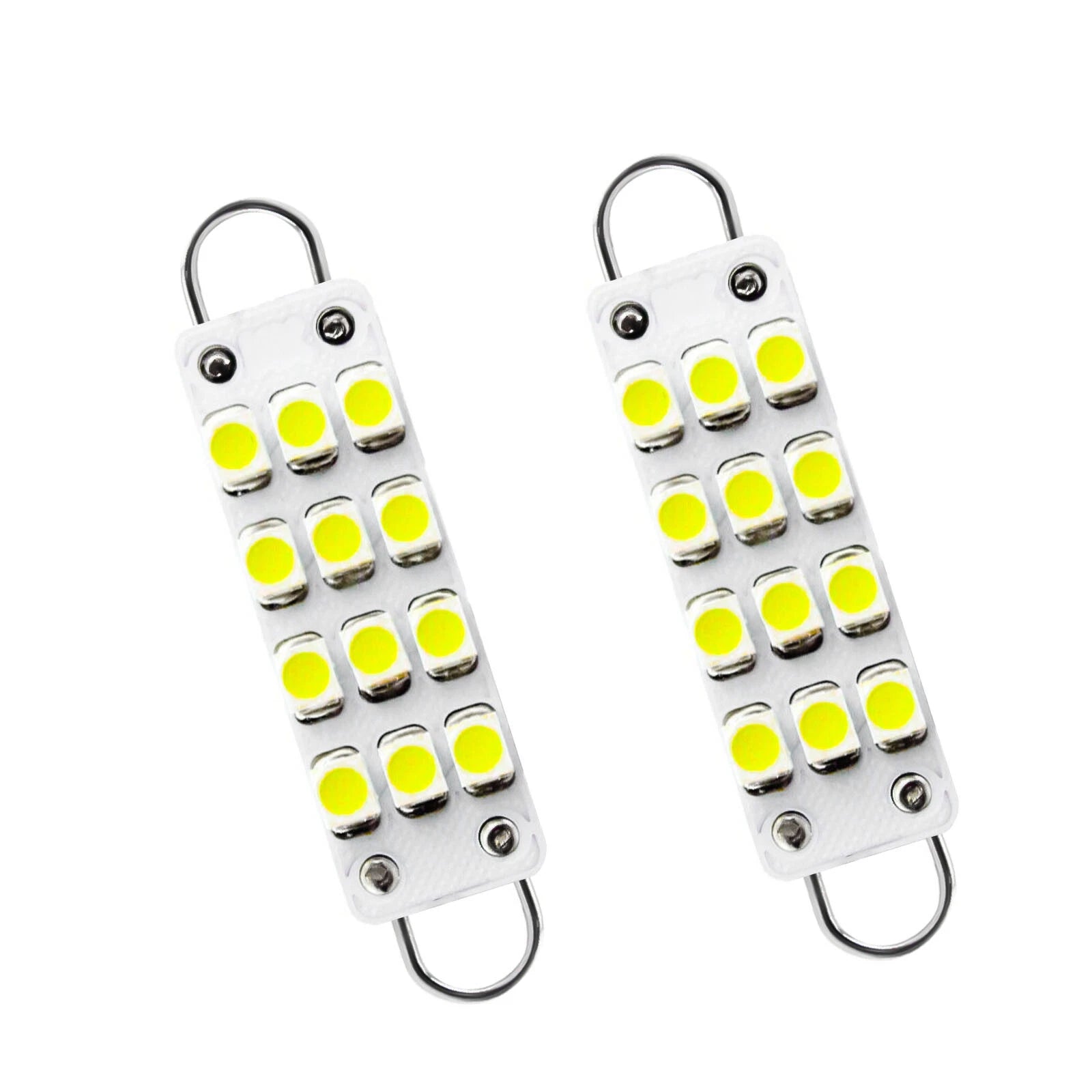 2x Super Bright 6000K White Festoon LED Cargo Dome Bulbs for 44mm Rigid Loop (2017-2025)
