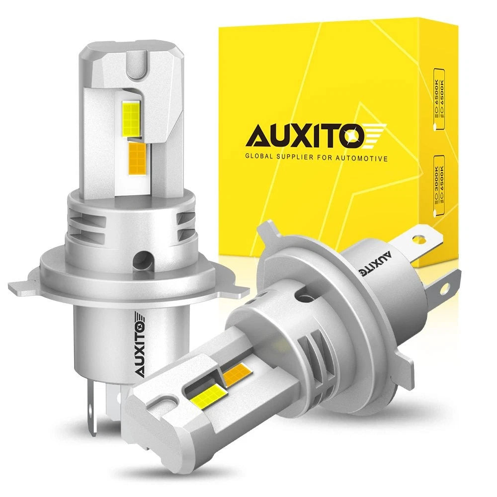 2X H4 LED Headlight Bulbs 3000K Yellow 6500K White 9003 32-CSP