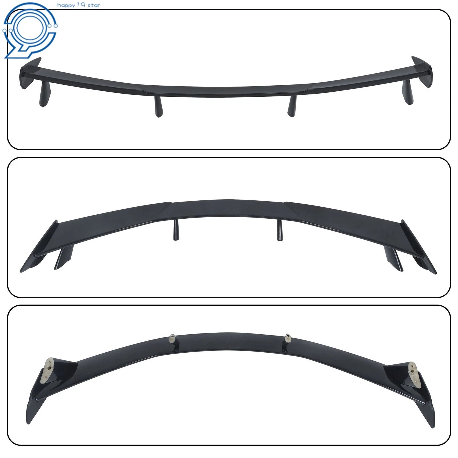 Spoiler Lip for Chevrolet Corvette C8 (2020-2025) Gloss Black High Wing Style