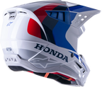 Alpinestars M5 Off-Road Helmet for Honda S (X-Small, White/Blue/Red)