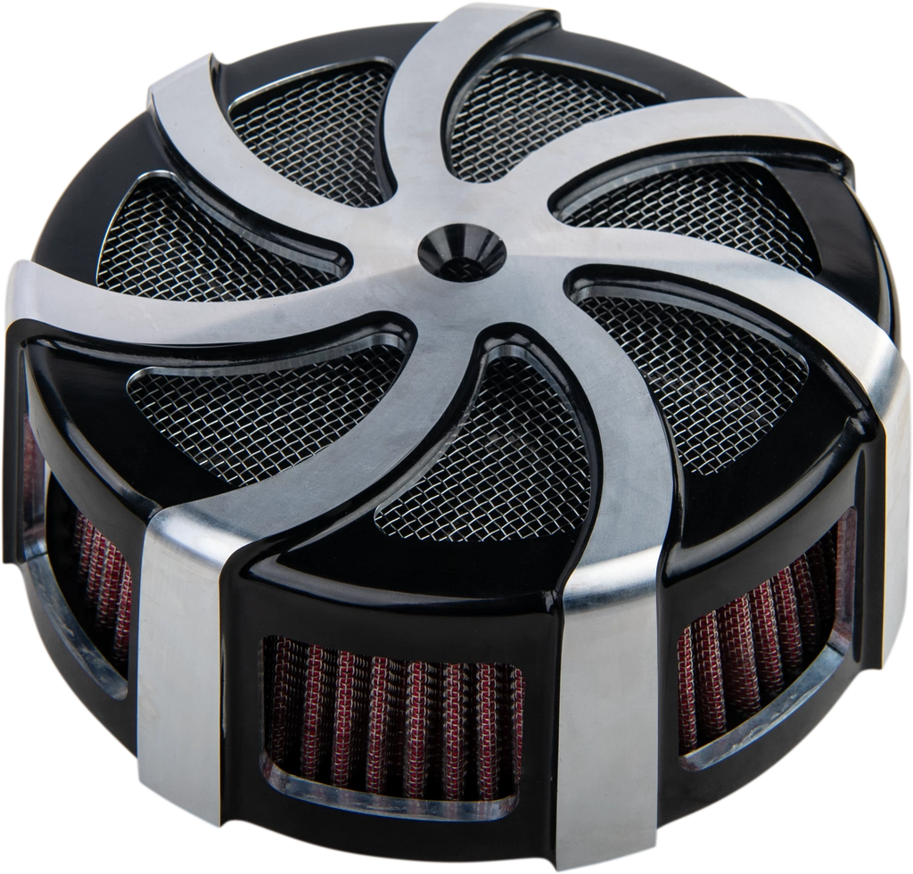 Kruel Air Cleaner Kit Black Contrast Cut for V-Twin (2010–2023)