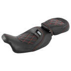 Driver Passenger Seat Red Stitching for Harley Electra Street Glide (2009-2023)