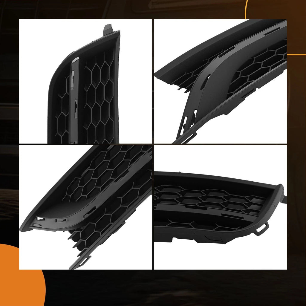 Pair Front Bumper Fog Light Grille for Volkswagen Passat (2014–2015)