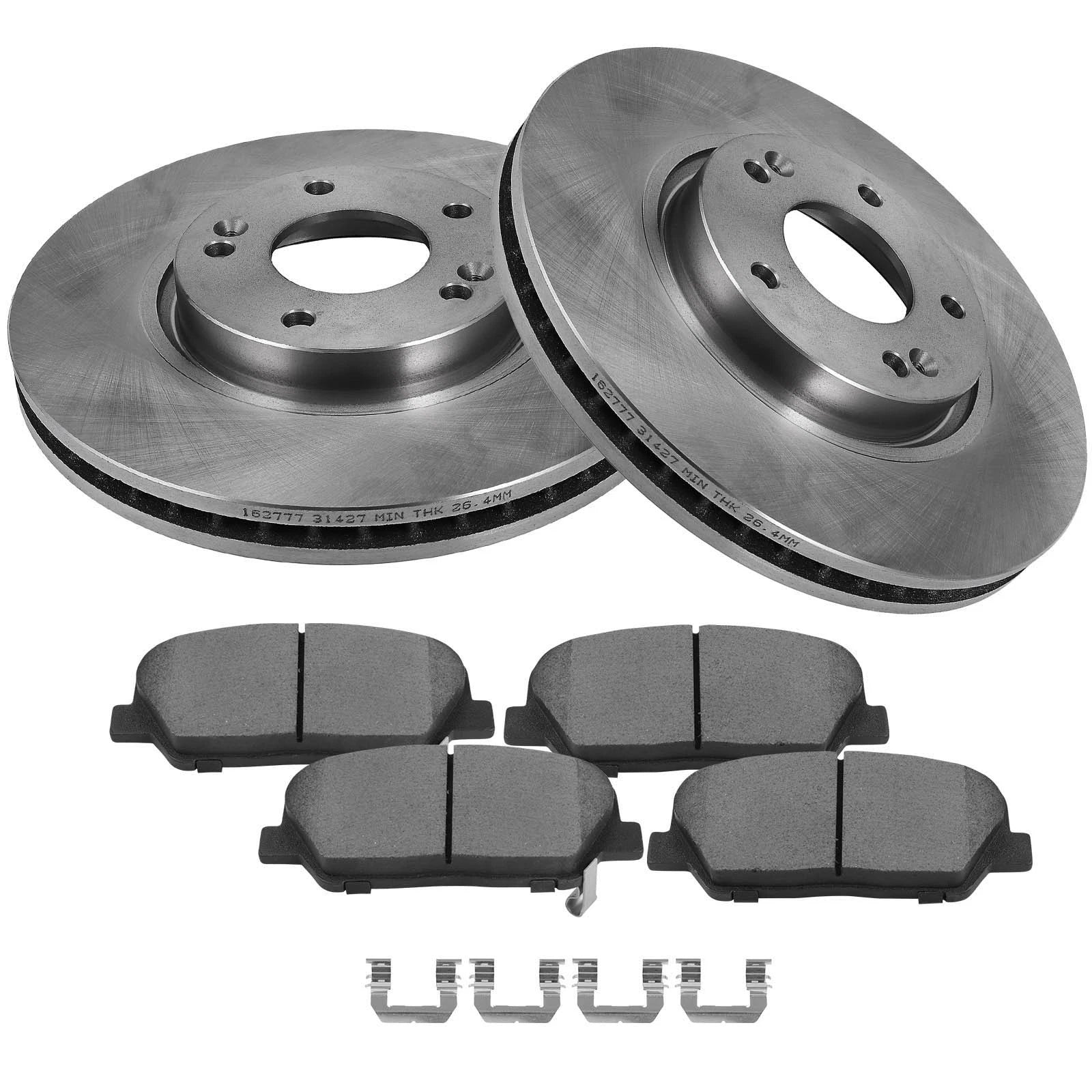 Drilled Disc Rotors and Ceramic Pads for Hyundai Veloster (2013–2016)