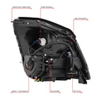 Driver Left Chrome/Amber Projector Headlight for Cadillac DTS (2006–2011)