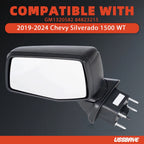 Side Mirror for Chevy Silverado 1500 (2019–2024) Manual Fold Left 0 Pin