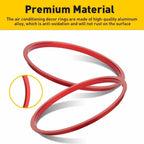 Set of 2 Red A/C Vent Ring Trim Covers for Toyota Tacoma (2016–2022) EPY