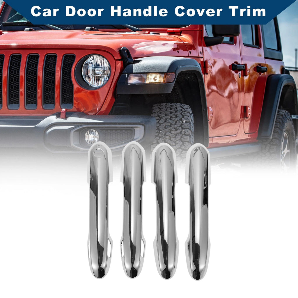Car Door Handle Cover Trim for Toyota RAV4 (2019–2024) Silver Tone