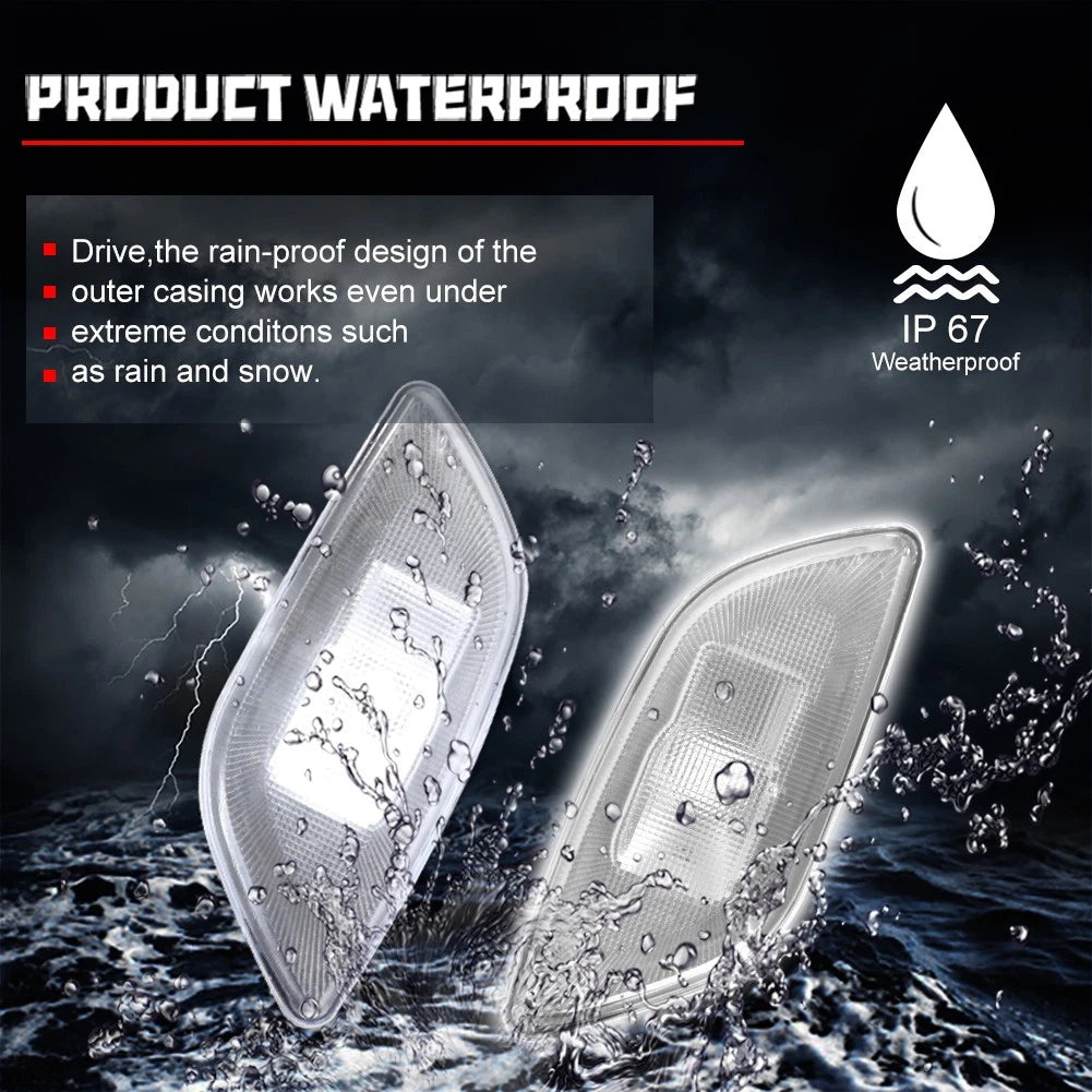 Side Marker Light Housings with White LED Bulbs for Subaru Impreza (2002–2003)