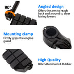 Black Long Highway Foot Pegs for Harley Davidson Street Road Glide
