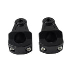 Handlebar Mount Clamps Riser for Motorcycle (7/8" to 1-1/8", Black)