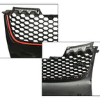 Mesh Grille for VW GTI GLI Jetta MK5 (2006–2009) - Black Badgeless with Red Trim
