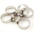 50pcs Stainless Steel Adjustable Hose Clamps for Fuel Line (Universal)