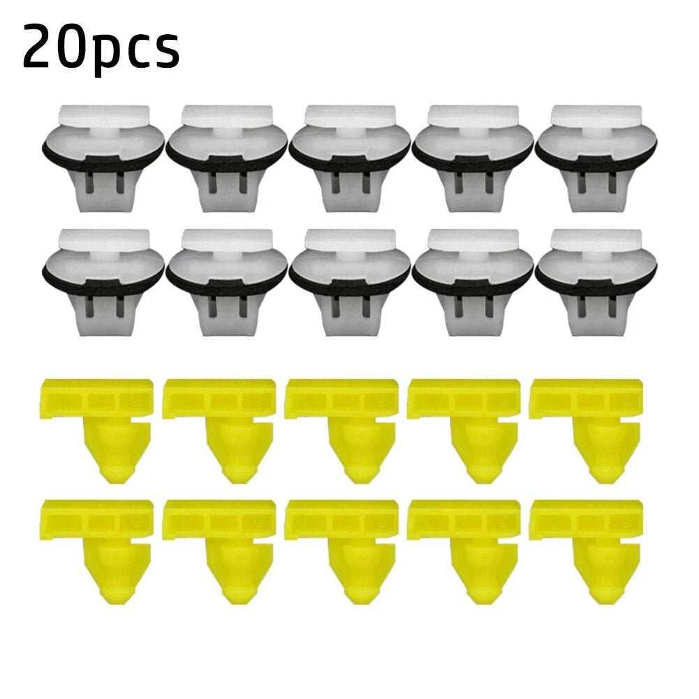 Set of 20 Plastic Moulding Clips for Nissan Juke (2010–2019) 76882-JG10A / 76847-JG00A