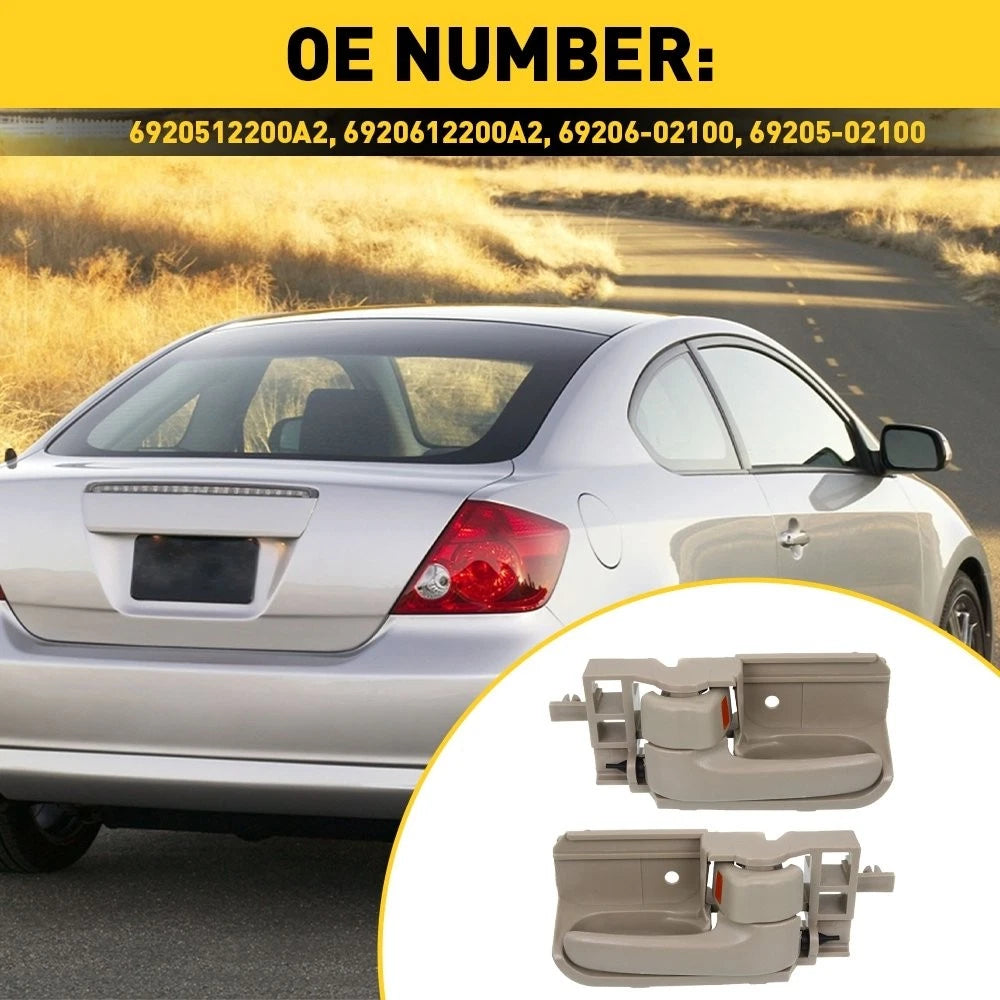 Inside Door Handle Set for Toyota Corolla (2003–2008), Matrix (2005–2012), Tacoma Beige LH RH