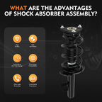 Pair Front Complete Strut & Coil Spring Assembly for Ford Focus (2013–2018)