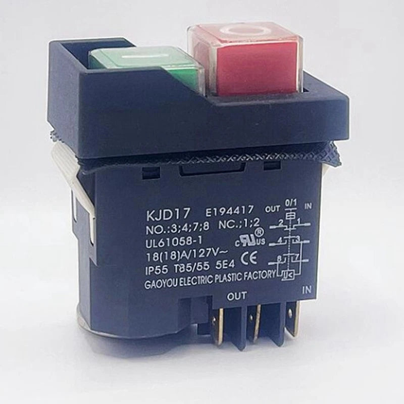 6-Pin Waterproof Brake Switch for Garden Tools (220V, 127V) KJD17 B1-2