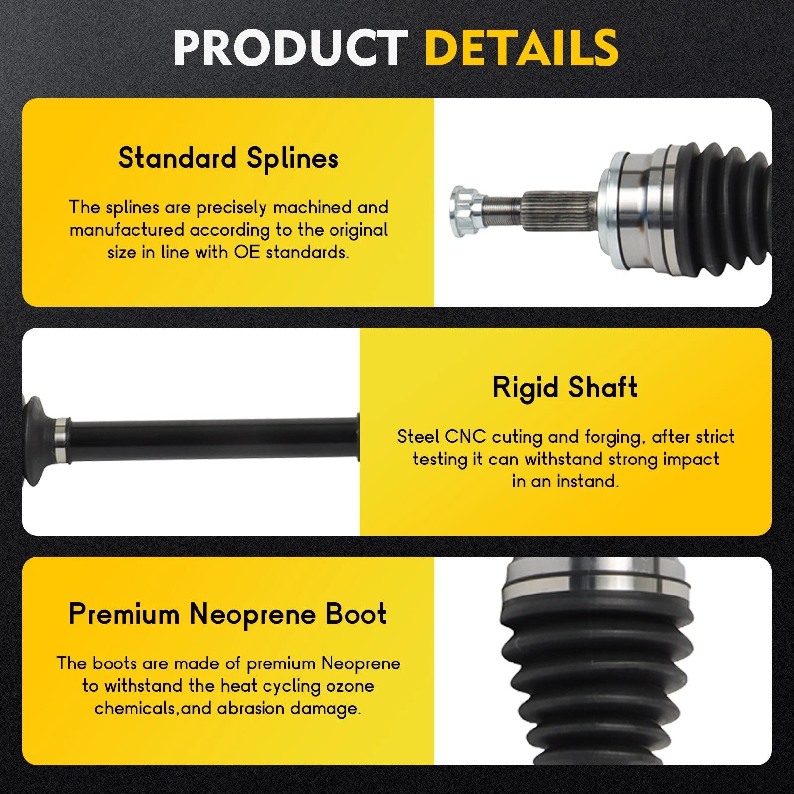 Front CV Axle Shaft Assembly for Toyota Highlander (2020–2022)