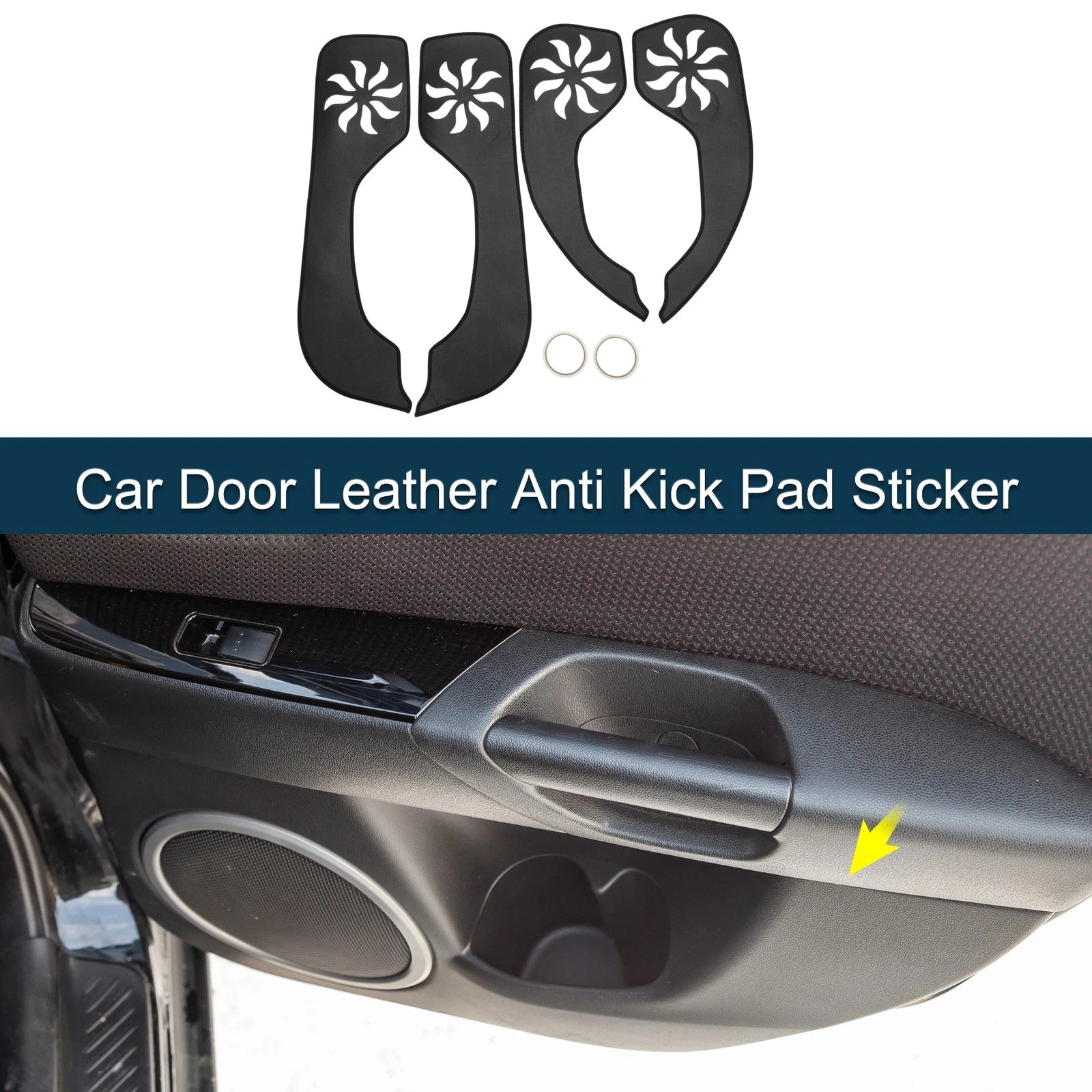 Set of 1 Car Door Leather Anti Kick Pad Sticker for Audi A7 S7 (2009–2015)