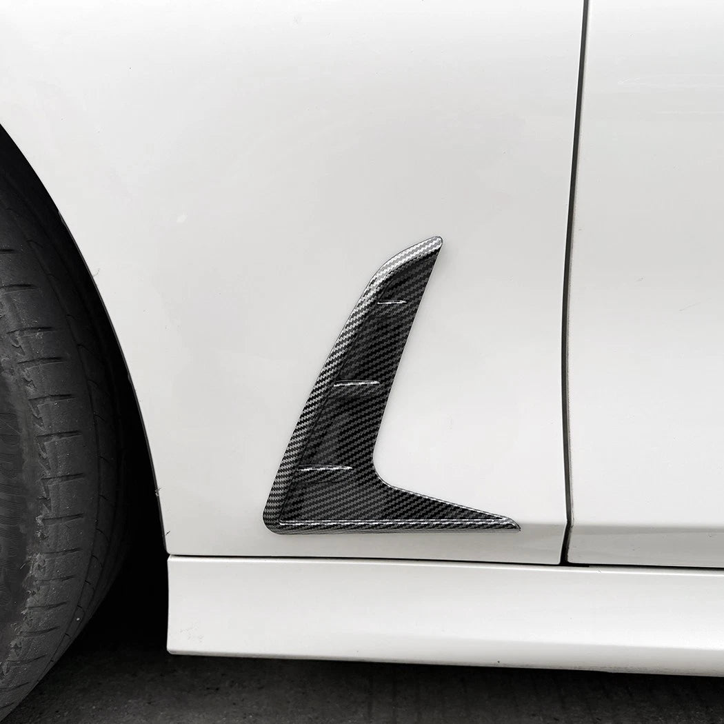 2X Carbon Look Side Fender Vent Duct Trim for BMW 3-Series G20 G21 (2019–Present)