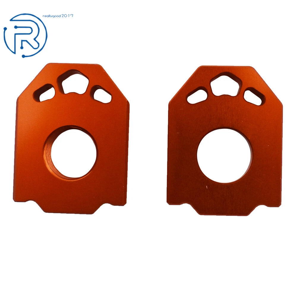 2X 20mm CNC Rear Axle Spindle Chain Adjuster Blocks for KTM SX EXC XCW (125–530)