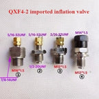 1PC Accumulator Charging Valve QXF4-2 for Nitrogen (5/16-32UNF, 1/2-20UNF)