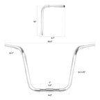 Chrome 1.25" Fat 18" Rise Ape Hanger Handlebars for Harley Heritage Springer