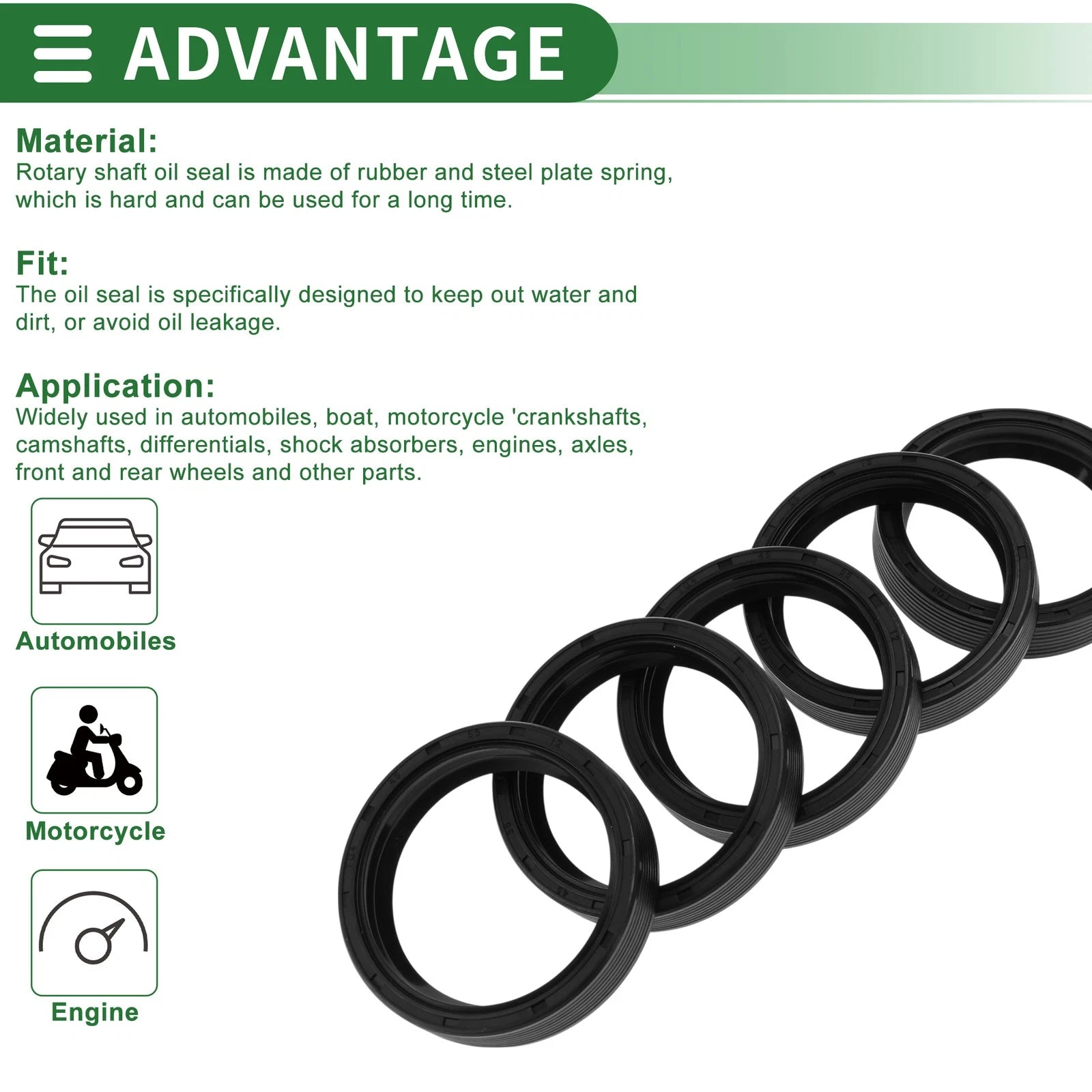 Oil Seal for Rotary Shaft (45x55x12mm)
