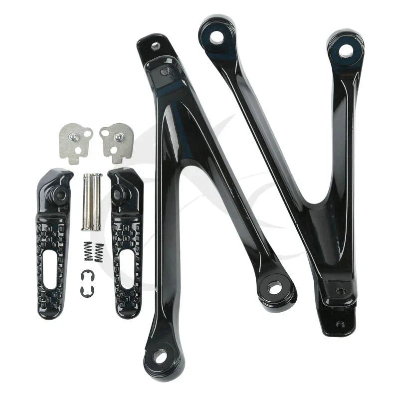 Driver & Passenger Footrests Pegs for Honda CBR1000RR (2008-2016) Black