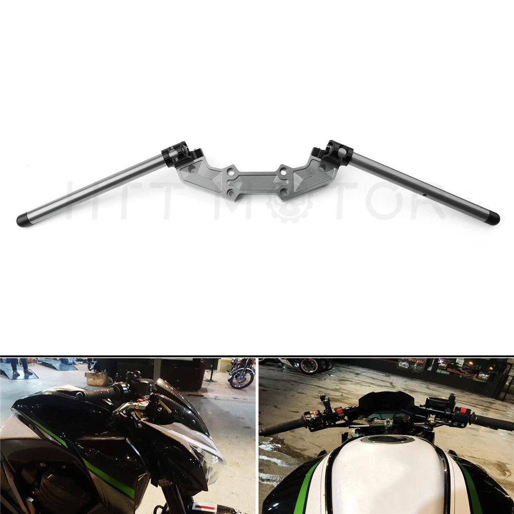 CNC Clipon Adapter Plate & 22mm Handlebar Kit for Kawasaki Z800 (2013–2018)