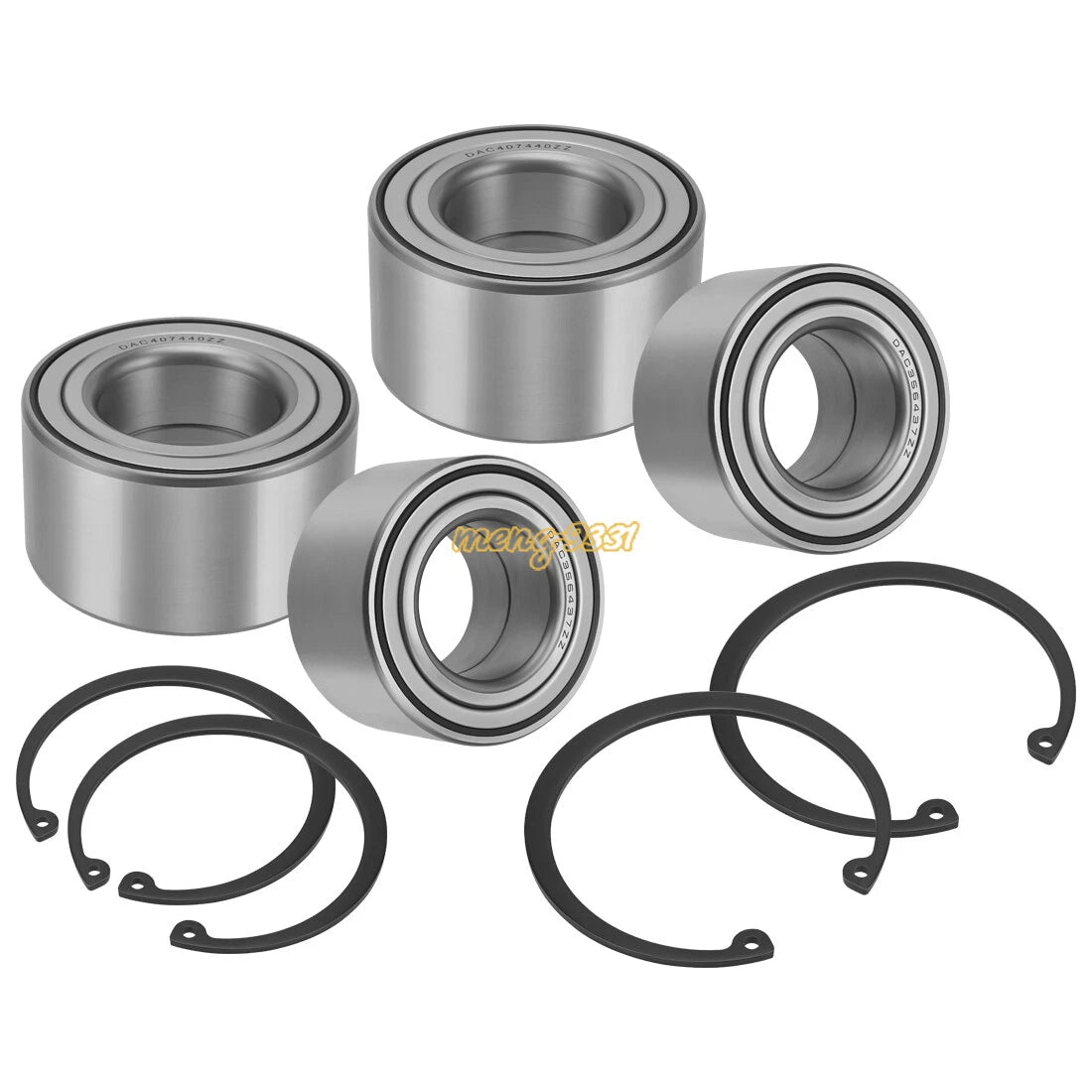 Front & Rear Wheel Bearings Ring Kit for Polaris Ranger 500, Ranger Crew 500 (2001–2022)