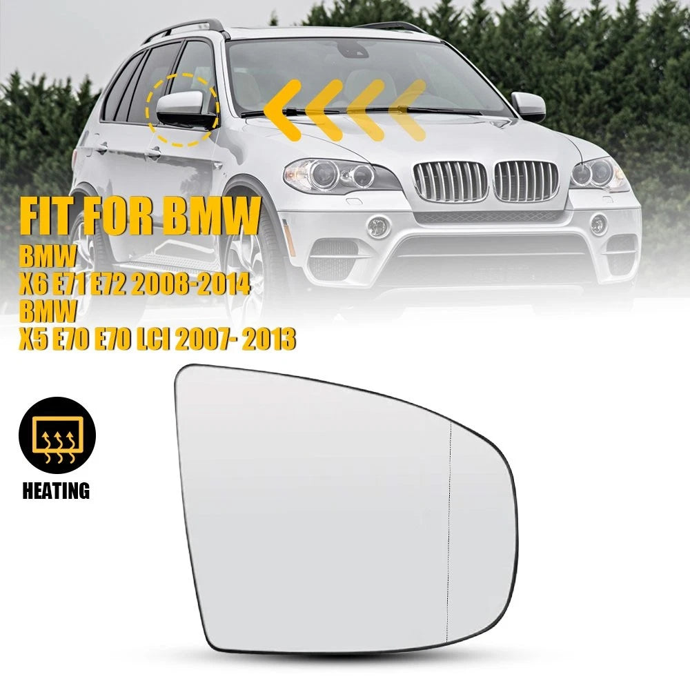 Heated Mirror Glass for BMW X5 X6 (2007–2014) Right Side