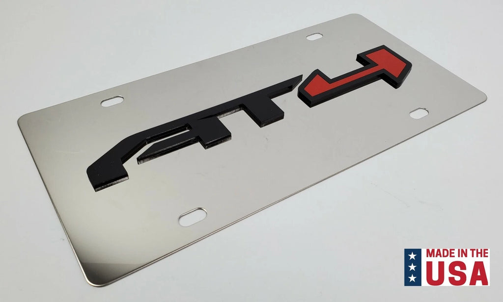 Chrome Metal Vanity License Plate Emblem for GMC AT4 (2020–2024)