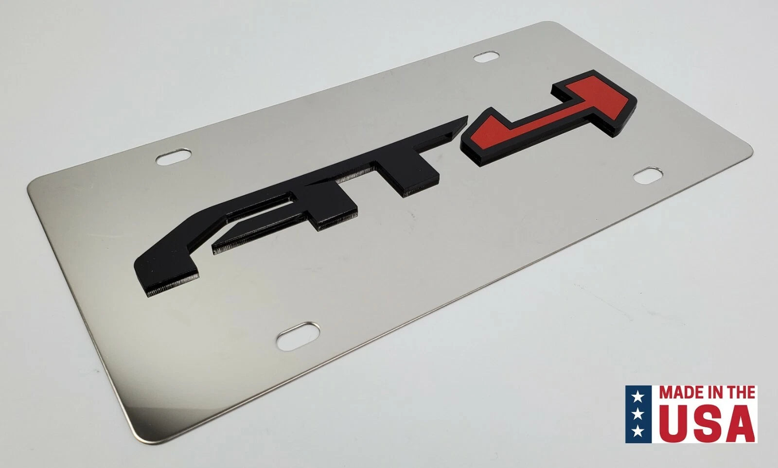 Chrome Metal Vanity License Plate Emblem for GMC AT4 (2020–2024)