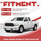Slip-on Rocker Panels & Cab Corners for Dodge Ram (2009–2018)