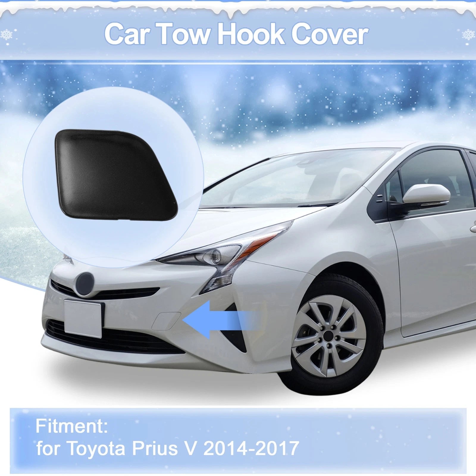 Tow Hook Cover Cap for Toyota Yaris LE (2017–2019) No. 521270DB10