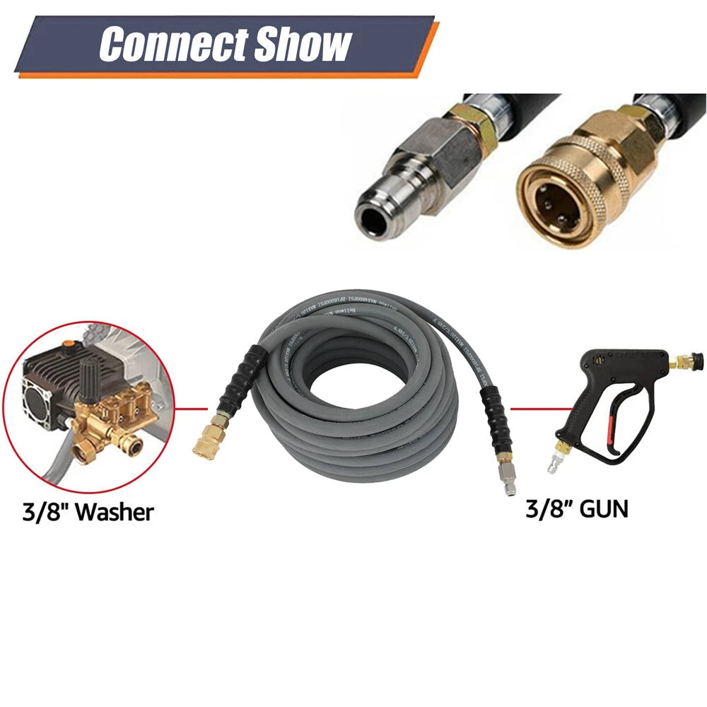 Pressure Washer Hose 3/8" Non-Marking Gray 50 ft / 100 ft