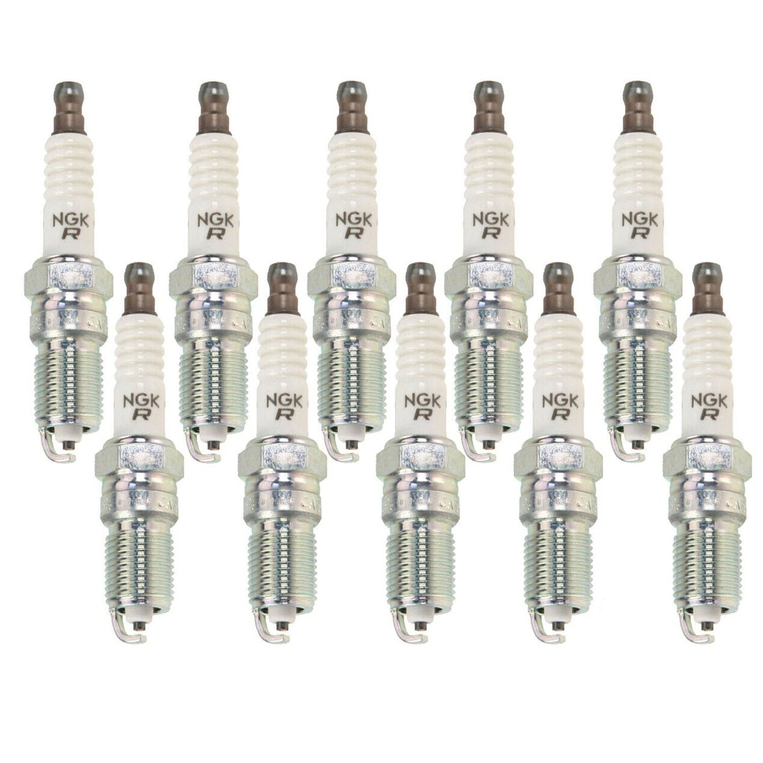 Set of 10 NGK V Power Spark Plugs for Ford Jaguar Lincoln Mazda Mercury (OEM)