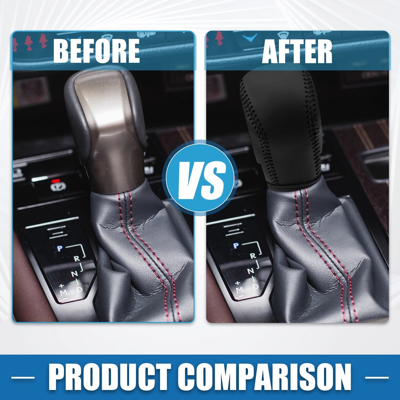 Gear Shift Knob Cover Trim for Lexus ES 300h 350 (2016–2018) Black