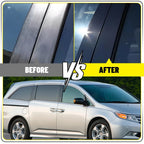 Glossy Black Door Trim Cover Kit for Honda Odyssey (2011–2017)