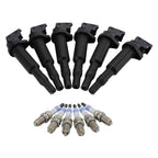 Set of 6 Ignition Coils & Spark Plugs for BMW E46 E83 (2001–2006)