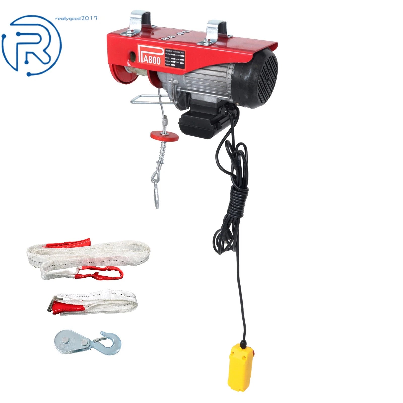 PA800 Mini Electric Hoist 1760lbs 14ft Wired Remote Control 110V 1350W
