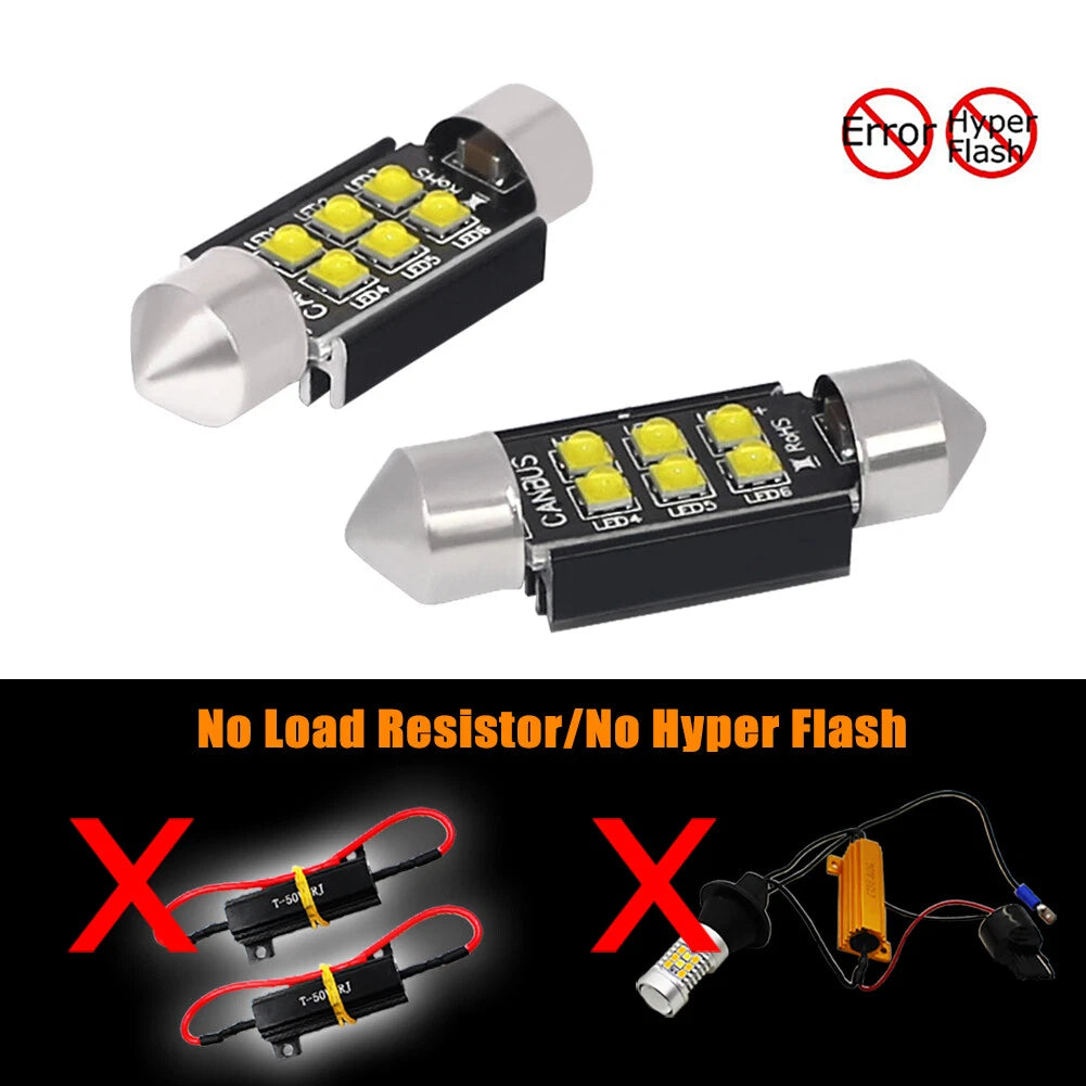 Set of 2 LED License Plate Lights for Benz BMW Ford